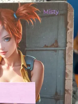 1/1 Only 1 Made Misty County Pokemon Spicy Topless Lonestar Customs Waifu Card - Image 2