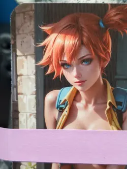1/1 Only 1 Made Misty County Pokemon Spicy Topless Lonestar Customs Waifu Card - Image 3