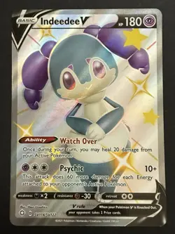 Indeedee V SV114/SV122 - Shining Fates: Shiny Vault Holo - Pokemon TCG - NM - Image 1