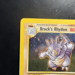 Pokemon Vintage Holo Brock's Rhydon 2/132 Gym Heroes Wotc 2000 - Image 2