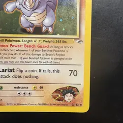 Pokemon Vintage Holo Brock's Rhydon 2/132 Gym Heroes Wotc 2000 - Image 4