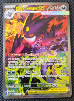 Pokemon Mega Gengar EX Full Art Secret Rare Holo ASCEN 284/217 - Image 1