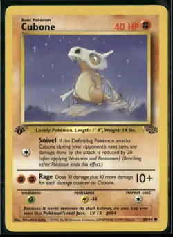 Cubone 50/64 Common Jungle Pokemon 1st Edition Near Mint - Image 1