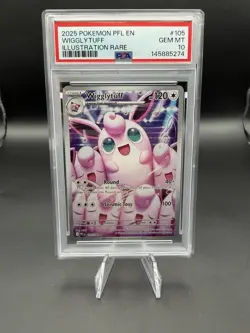 Pokemon TCG Wigglytuff 105/094 Phantasmal Flames Illustration Rare Holo PSA 10 - Image 1