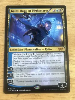 MTG Kaito, Bane of Nightmares 0220 Reg Duskmourn: House of Horror  NM DSK - Image 1
