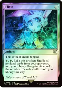 Elixir Final Fantasy Magic Mtg Artifact FOIL - Image 1