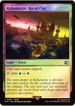 Rabanastre, Royal City Final Fantasy Magic The Gathering Mtg Land Town FOIL - Image 1