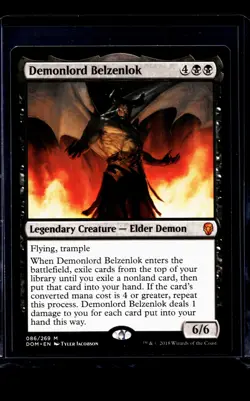2018 MTG Magic The Gathering DOM Dominaria #86 Demonlord Belzenlok - Image 1