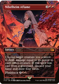 Nibelheim Aflame (Borderless) FINAL FANTASY Mtg Magic Sorcery Mythic - Image 1