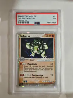 PSA 7 Golem EX - Holo 2003 Pokemon EX Dragon 91/97 - Image 1