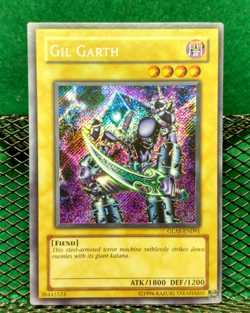 Yugioh! - Gil Garth GLAS-EN091 - Unlimited Secret Rare - Foil Line Bleed ERROR! - Image 1