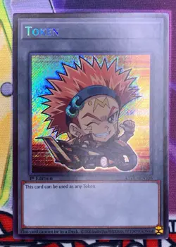 Yugioh Crow Hogan Token 1st Edition L5DD-ENS06 Secret Rare Near Mint - Image 1