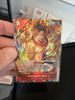 Portgas D Ace ST15-005 SR One Piece Holo Promo MINT - Image 1