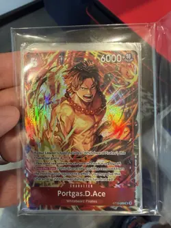 Portgas D Ace ST15-005 SR One Piece Holo Promo MINT - Image 2