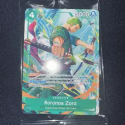 Roronoa Zoro P-114 One Piece Promo Card Sealed English TCG Bandai Exclusive - Image 2