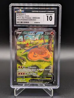 CGC 10 Charizard V SWSH260 Black Star Promo SWSH260 Pokemon Card Gem MT - Image 1