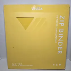 Vault X Exo-Tec Zip Binder 12-Pocket Side-Loading Yellow Pokemon Cards New - Image 1