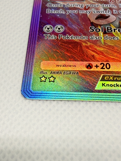 Solgaleo EX Fan Art Rainbow Holo Pokemon Card NM - Image 5