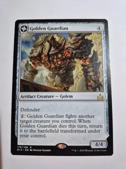 Magic the Gathering MTG - Golden Guardian - Rivals of Ixalan RIX - NM - Image 1