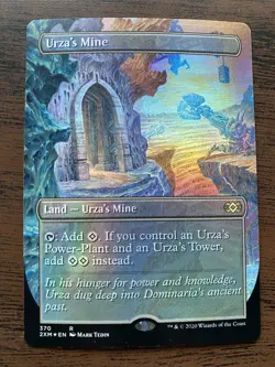 Wizards of the Coast Urza's Mine Double Masters Rare Land Foil Borderless 370 - Image 1