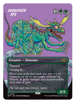 MTG - 1 x Showcase Borderless, Agonasaur Rex - Rare - Aetherdrift (DFT) - M/NM - Image 1