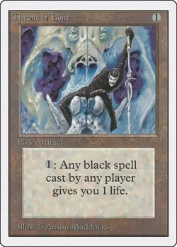 [1x] Throne of Bone Slight Play, English Unlimited Edition MTG Magic - Image 1