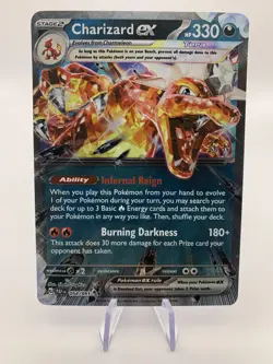 Charizard ex 054/091 Double Rare Holo Paldean Fates Pokemon TCG NM - Image 1