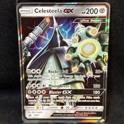 POKEMON BLACK STAR PROMO CELESTEELA GX SM67 HOLO FOIL - Image 1
