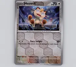 Meowth 048/064 Reverse Holo C Shrouded Fable NM Pokemon - Image 1