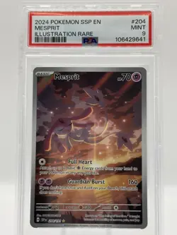 PSA 9-Mesprit 204/191 Sv08: Surging Sparks Holo - Image 1