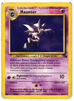 Pokemon TCG Haunter 21/62 Fossil Unlimited DMG - Image 1
