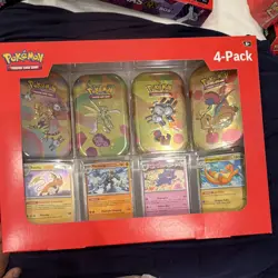 Pokemon Scarlet & Violet—151 Mini Tin 4-Pack Raichu Machamp Gengar 2023 - Image 1