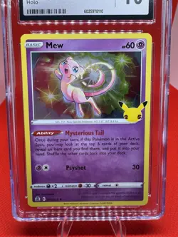 Mew Celebrations Stamped Holo Rare 011/025 CGC 10 GEM MINT Pokemon 2021 TCG - Image 2