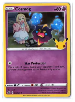 Cosmog Holo Rare Celebrations 013/025 NM Pokemon TCG - Image 1