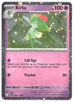 Kirlia 059/132 Cosmos Holo Mega Evolution NM Pokemon TCG - Image 1