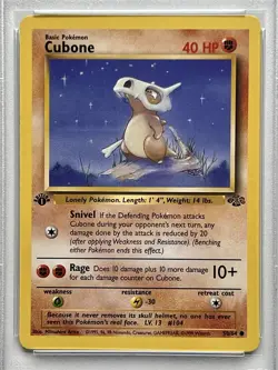 Pokemon WOTC Cubone Jungle 1st Edition #50/64 English 1999 PSA 7 NM (Near Mint) - Image 2