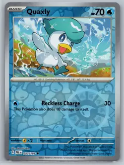 NM Quaxly 050/193 Reverse Holo Paldea Evolved Pokemon 2023 - Image 1