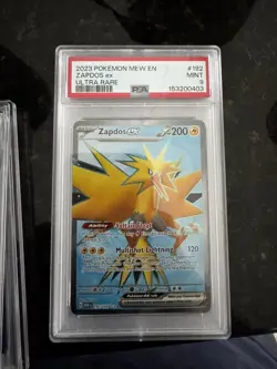 PSA 9 Zapdos ex Full Art UR 192/165 Pokemon TCG Scarlet & Violet 151 Ultra Rare - Image 1