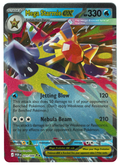 Mega Starmie ex 021/088 Me03: Perfect Order Holo Double Rare NM Pokemon TCG - Image 1
