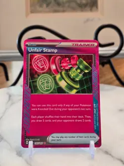 Pokemon TCG Unfair Stamp 165/167 Sv06: Twilight Masquerade Holo NM - Image 1