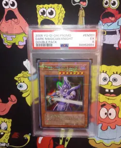 2006 Yugioh Dark Magician Knight ROD-EN001 PSA 5 EX Double Pack - Image 1