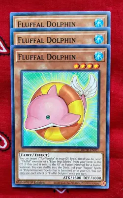 Yu-Gi-Oh!! TCG- x3 Fluffal Dolphin -Rise of the Duelist 1st Edition MINT - Image 1