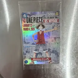 Bandai Monkey D. Luffy Promo Holo Character Card 2026 One Piece CCG US Voyage - Image 1