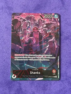 One Piece TCG Shanks OP09-001 Leader Alt Art One Piece 2nd Anniversary English - Image 1