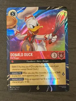 Donald Duck - Pie Slinger 2 Disney Lorcana Promo Cards Holo - Image 1