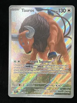 Tauros 096/086 Me: Chaos Rising Holo Full Art IR Pokemon Card - NM - Image 1