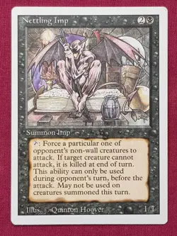 Magic The Gathering REVISED EDITION NETTLING IMP black card MTG - Image 1