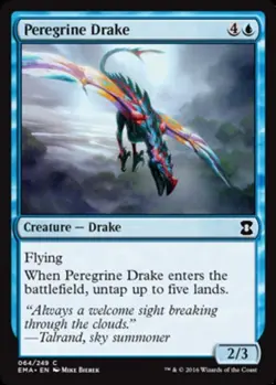 1x Lightly Played, English Peregrine Drake - Eternal Masters - Image 1