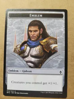 MTG Emblem - Gideon, Ally of Zendikar (12/14) Battle for Zendikar LP Magic BFZ - Image 1