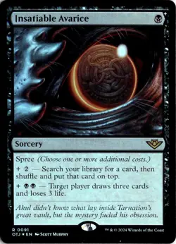 Insatiable Avarice 91 Magic: The Gathering Rare Foil NM - Image 1